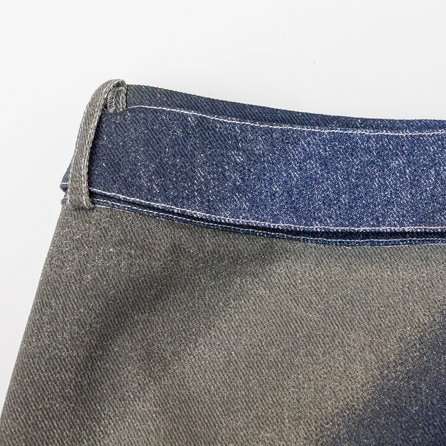 New gradient denim midi skirt