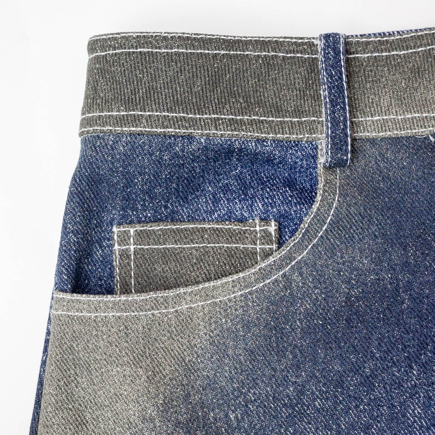 New gradient denim skirt