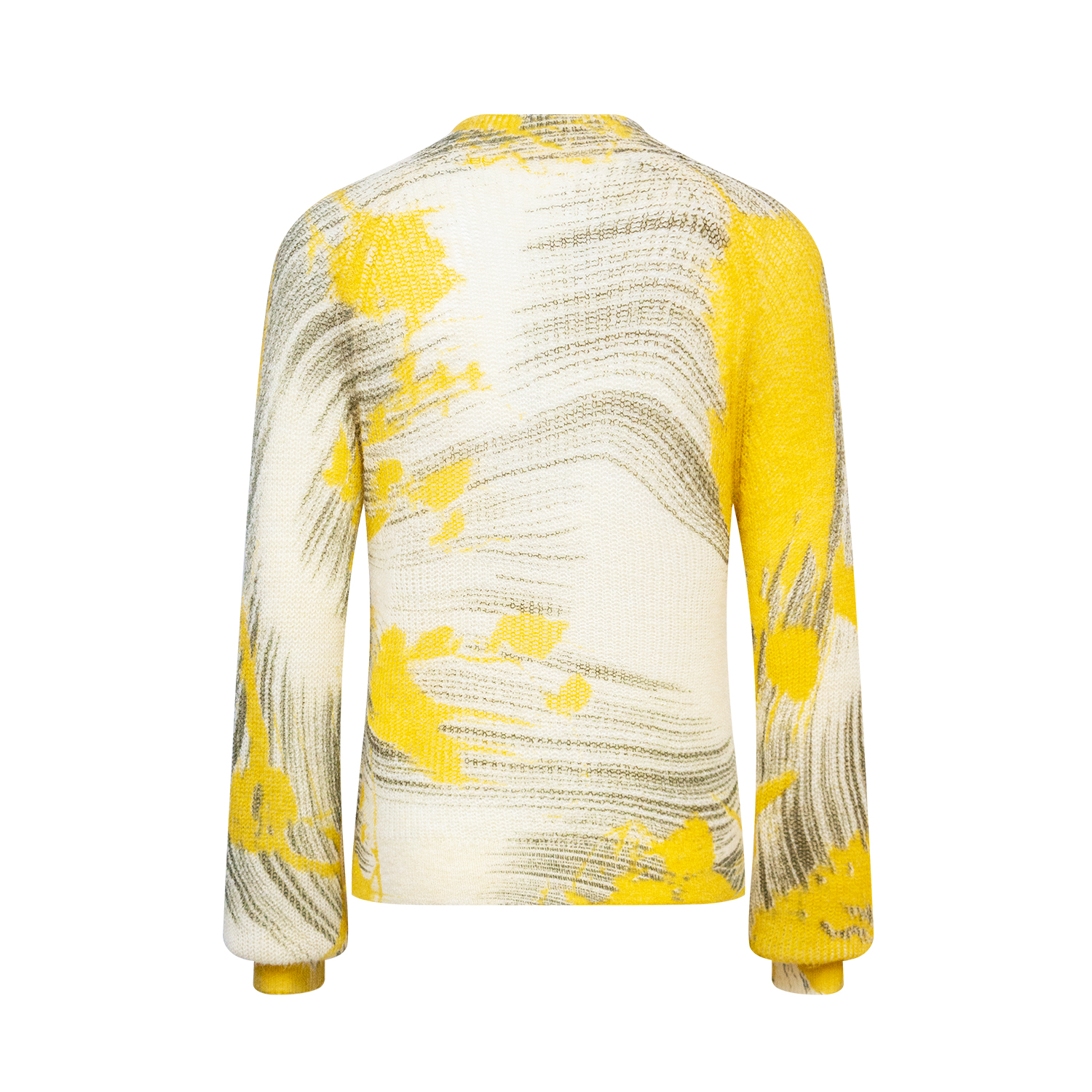 New abstract printed slim knit top