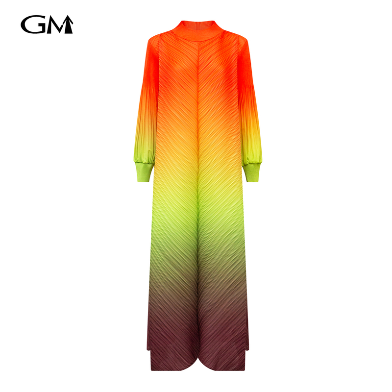 New gradient long sleeved dress