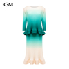 New round neck gradient two-piece set