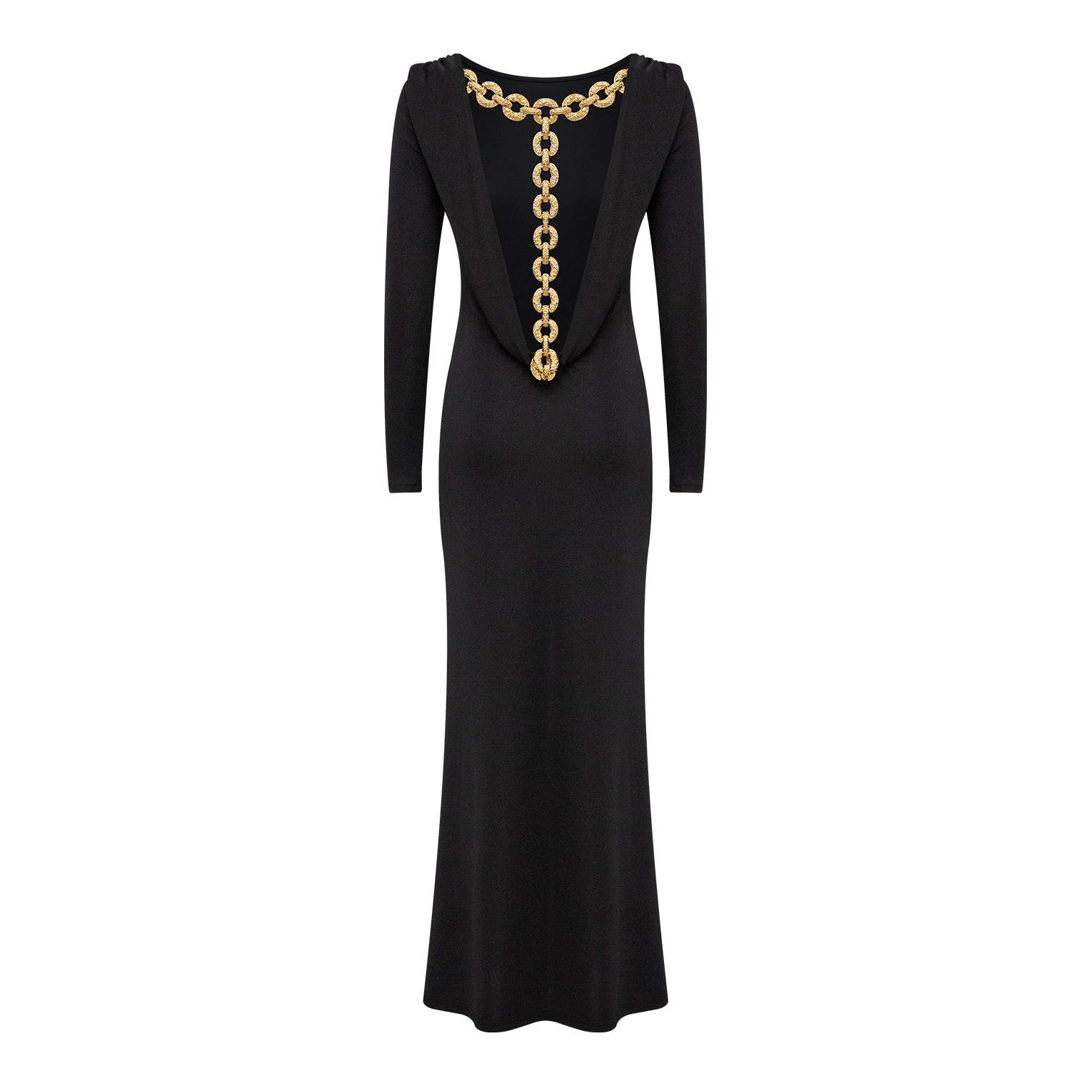 New black back hollow dress