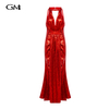 New solid color sequin dress