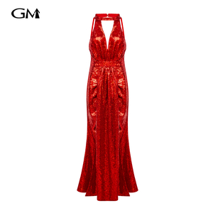 New solid color sequin dress