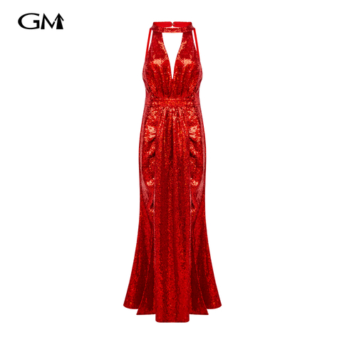 New solid color sequin dress