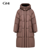 Fashionable solid color long down jacket