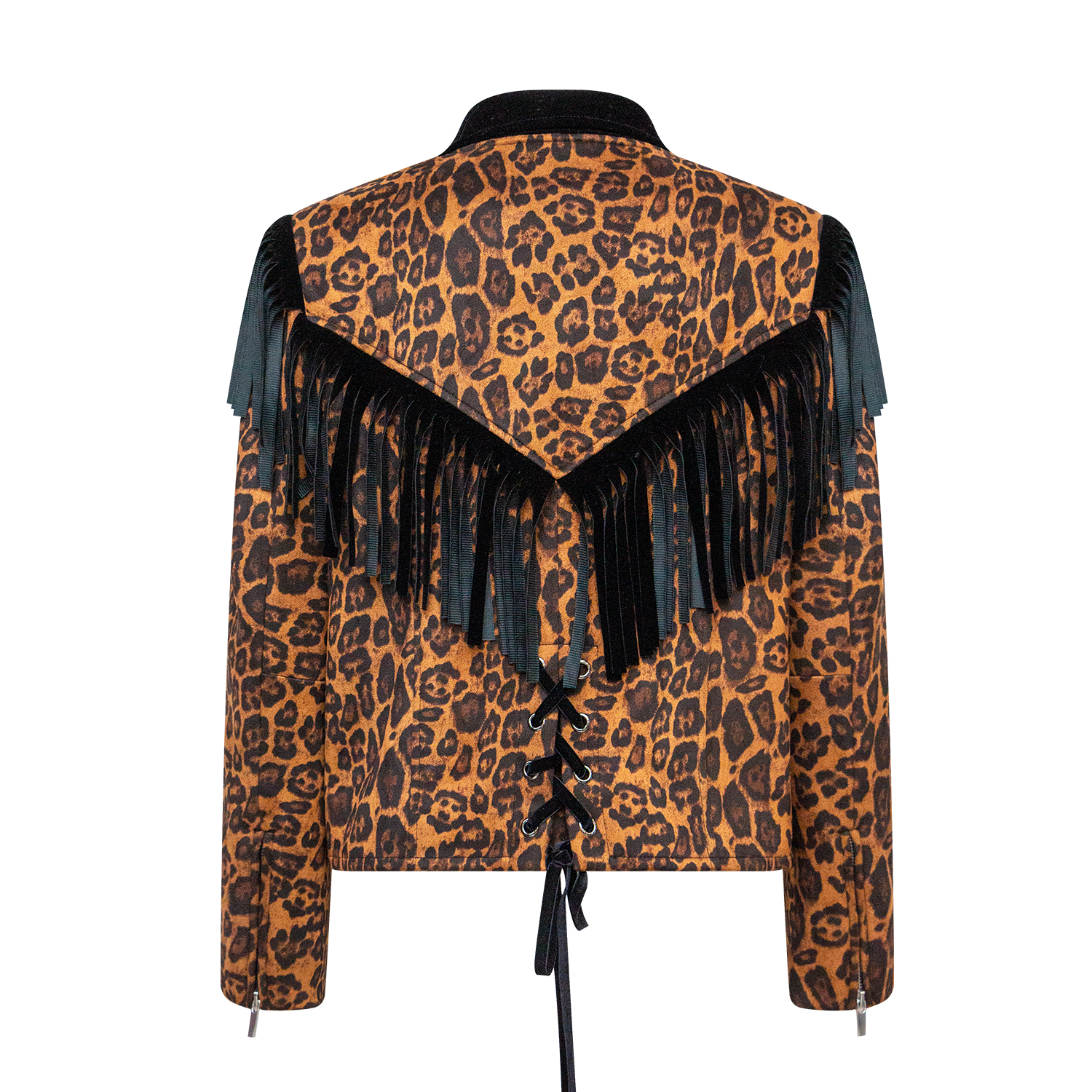 New leopard print zipper jacket