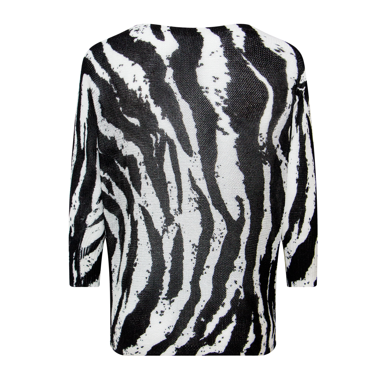 Fashion Zebra Stripe Printed Knitted Top