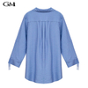 Fashion women's loose fitting solid color shirt