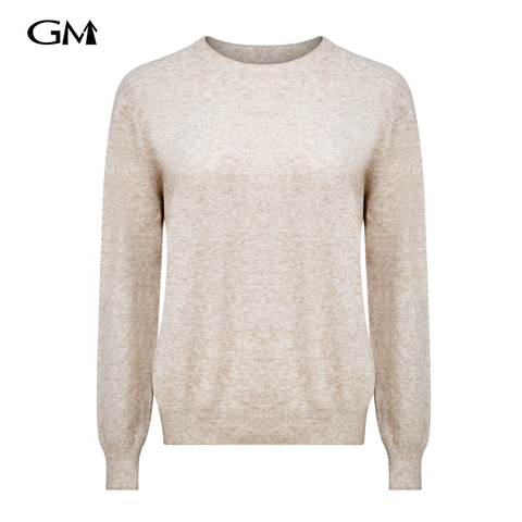 New Apricot Round Neck Woolen Sweater