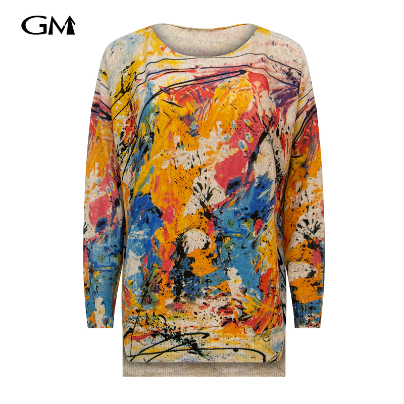 New Abstract Printed Knitwear