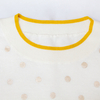 New polka dot printed round neck knitted top