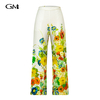 Fashionable new printed thin straight leg pants