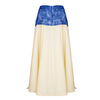 Fashionable and versatile denim patchwork skirt