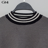 New casual contrast round neck knit top