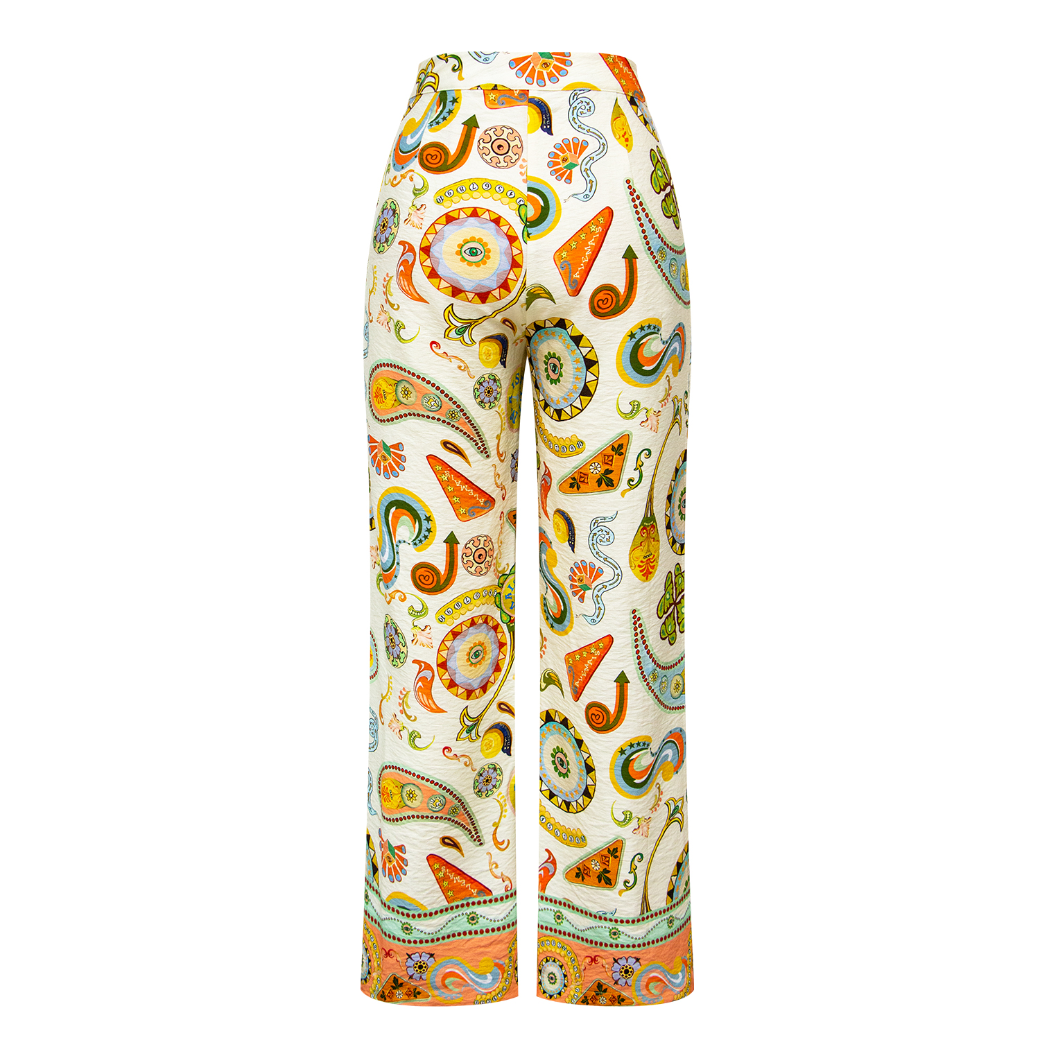 New exquisite printed straight leg pants