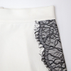 Fashionable white patchwork lace skirt