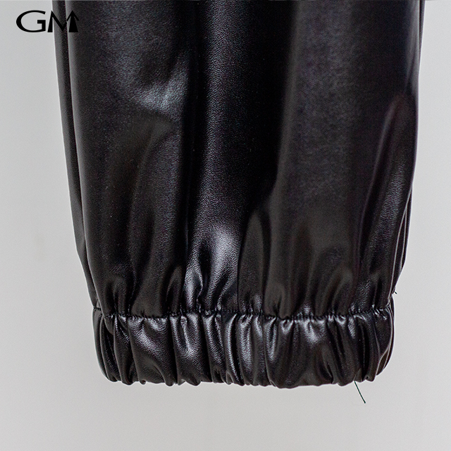 New PU leather black pants