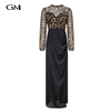 Round neck leopard print dress