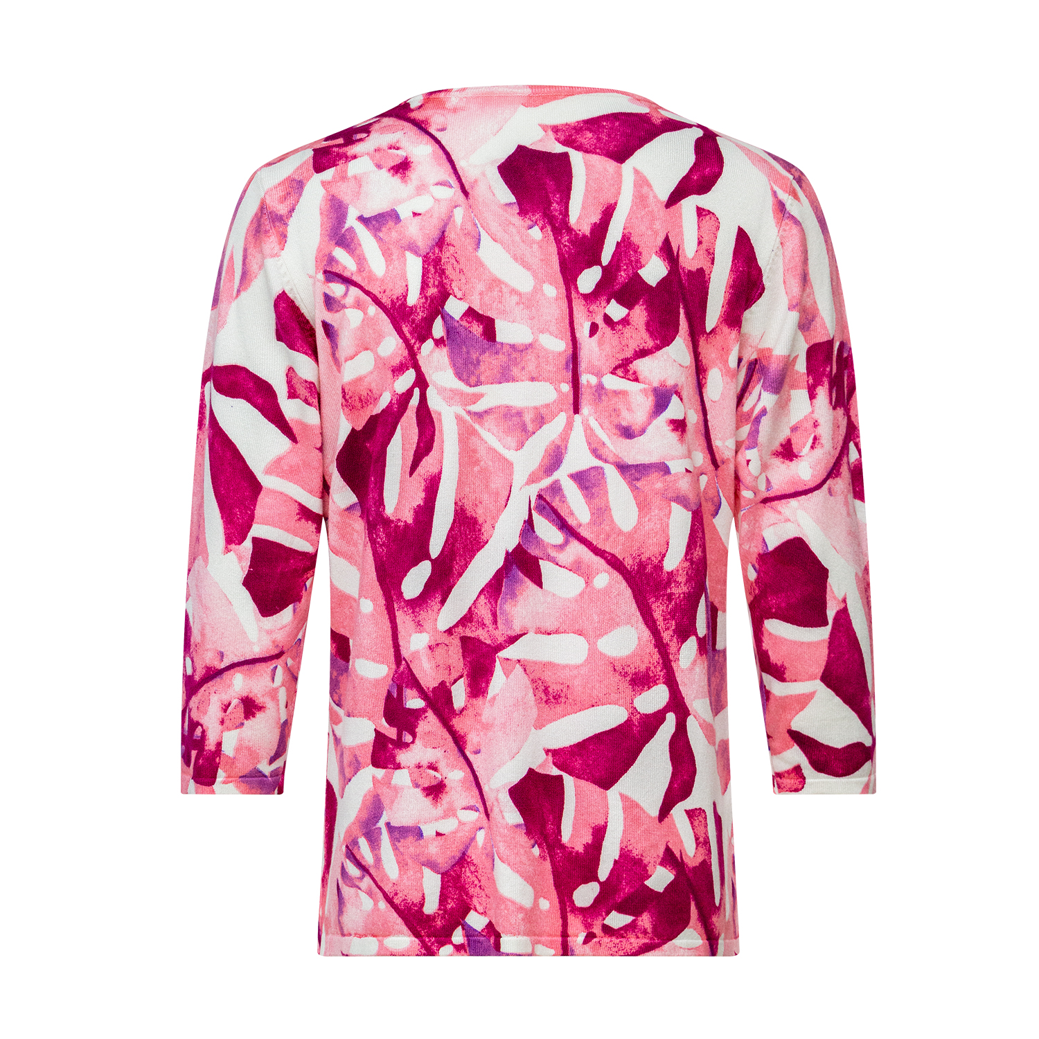 New exquisite printed round neck knitted top