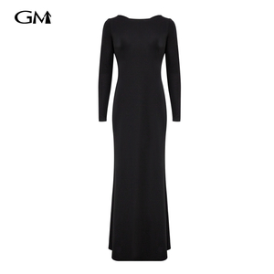 New black back hollow dress
