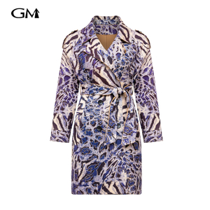 New exquisite printed lapel windbreaker