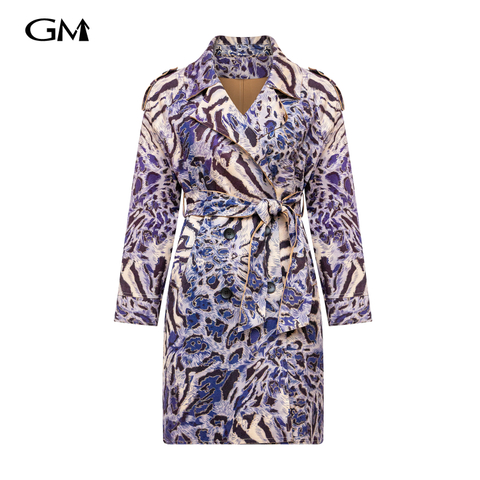 New exquisite printed lapel windbreaker
