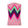 New color blocked knitted vest