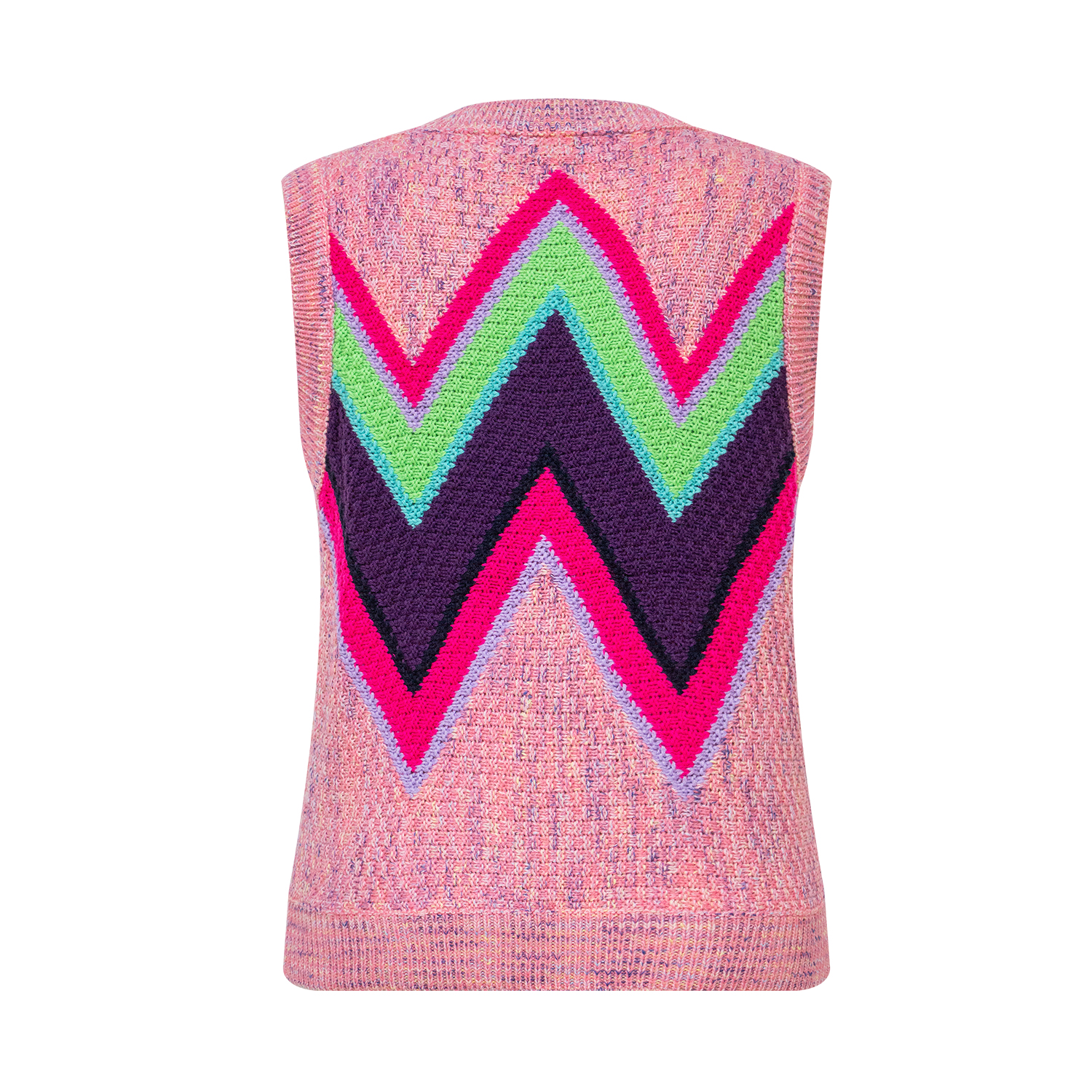 New color blocked knitted vest