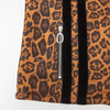 New stand up collar zipper leopard print jacket