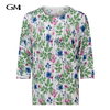 Little Fresh Flower Printed Knitted Top