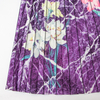 Fashionable purple printed pleated crepe long skirt