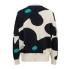 Fashionable abstract printed knit sweater