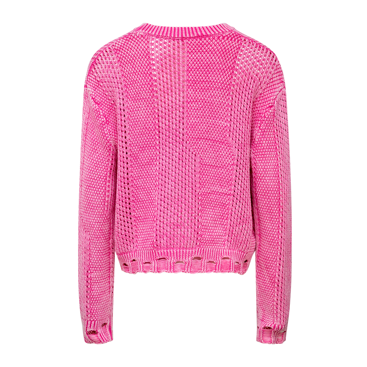 New solid color hollow knitted top