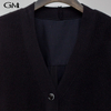 Solid color patchwork cardigan button top