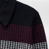 Thousand bird check polo knitted top