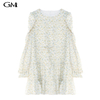 New round neck floral slim fitting dress