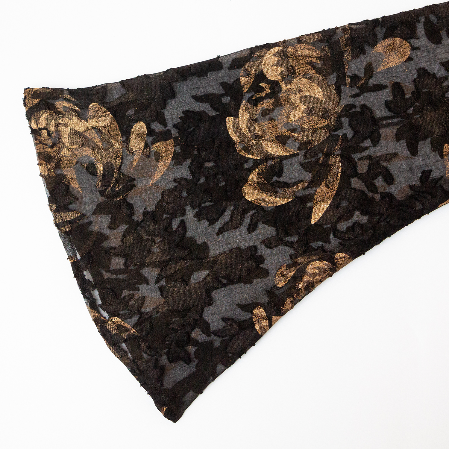 New gold printed V-neck dress