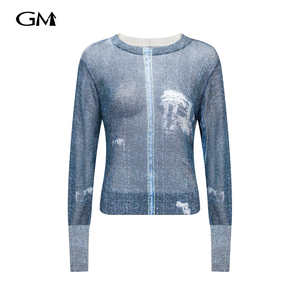 New round neck thin knit top