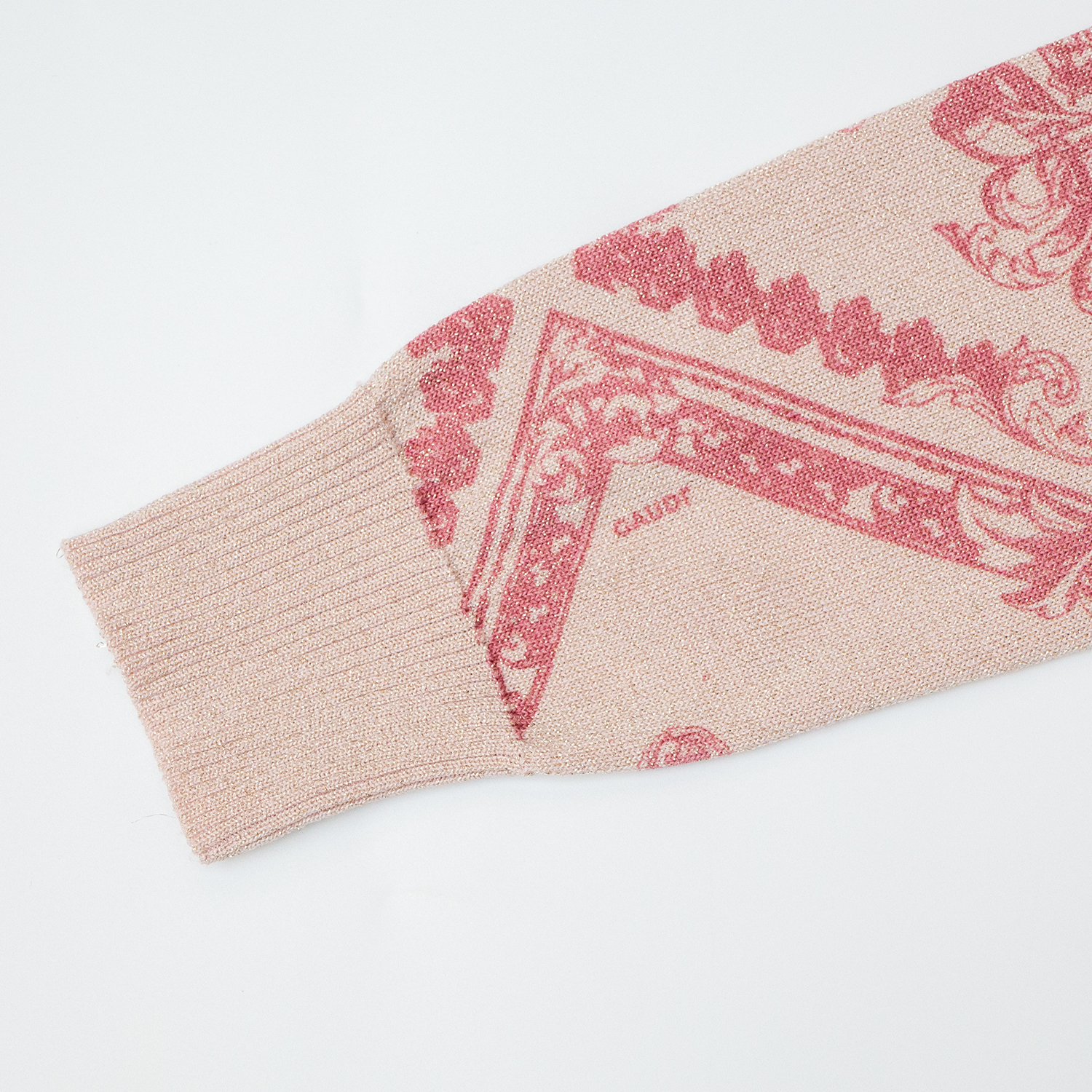 New V-neck exquisite printed knitted top