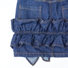 New solid color short denim skirt