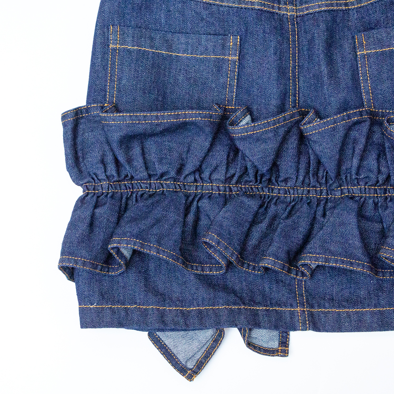 New solid color short denim skirt