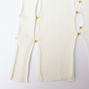 New solid color round neck knitted dress