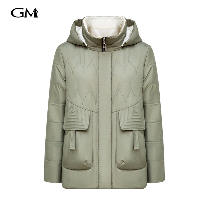 Fashionable and minimalist long sleeved cotton jacket