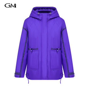 New hooded purple cotton jacket