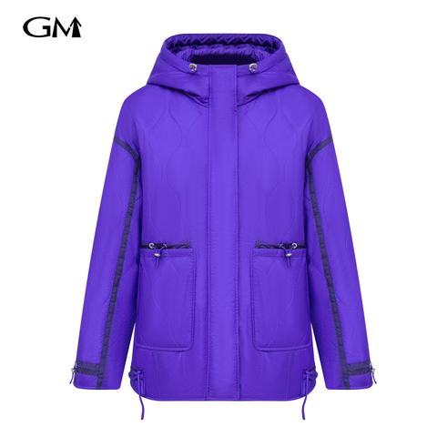 New hooded purple cotton jacket