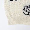 New Rose Printed Hollow Knitted Tank Top