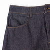 New color blocked denim skirt