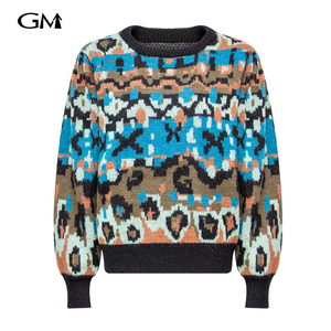 New trendy printed pullover sweater