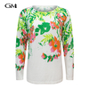 New Green Plant Printed Knitwear